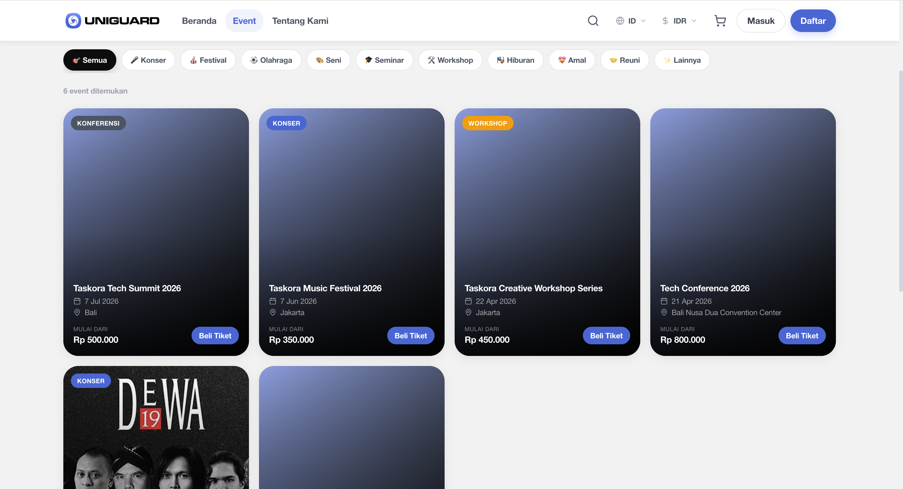 Uniguard Ticketing Platform